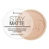 Rimmel London Stay Matte Puder für Frauen 14 g Farbton  005 Silky Beige