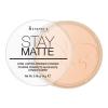 Rimmel London Stay Matte Puder für Frauen 14 g Farbton  006 Warm Beige