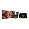 Versace Crystal Noir Geschenkset Eau de Toilette 90 ml + Duschgel 100 ml + Körpermilch 100 ml + Handtasche