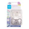 MAM Supreme Silicone Pacifier 6m+ White &amp; Grey Schnuller für Kinder 2 St.