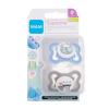 MAM Supreme Silicone Pacifier 0m+ Blue &amp; Grey Schnuller für Kinder 2 St.