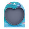 Canpol babies Silicone Suction Plate Heart Grey Geschirr für Kinder 300 ml