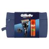 Gillette ProGlide Geschenkset ProGlide Rasierer 1 St. + Fusion Shave Gel Sensitive 200 ml + Rasiererhalter + Kosmetiktasche