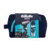 Gillette Mach3 Charcoal Geschenkset Rasierer 1 St. + Rasiergel Series Cleansing 200 ml + Ersatzkopf 1 St. + Kosmetiktasche