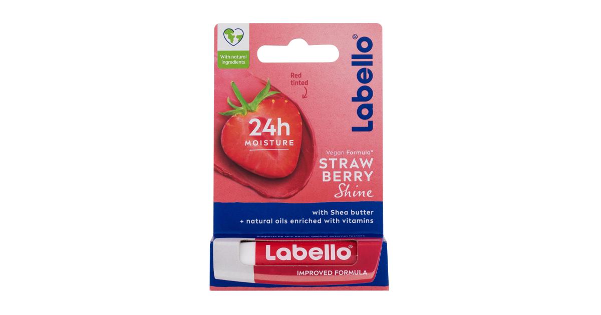 Labello Strawberry Shine 24h Moisture Lip Balm Lippenbalsam für Frauen ...