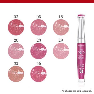 BOURJOIS Paris 3D Effet Lipgloss für Frauen 5,7 ml Farbton  23 Framboise Magnific