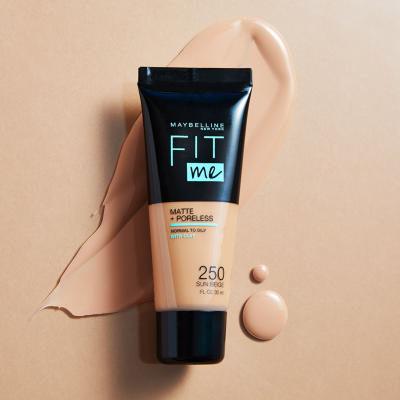 Maybelline Fit Me! Matte + Poreless Foundation für Frauen 30 ml Farbton  110 Porcelain