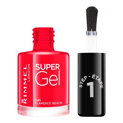 Rimmel London Super Gel STEP1 Nagellack für Frauen 12 ml Farbton  045 Flamenco Beach