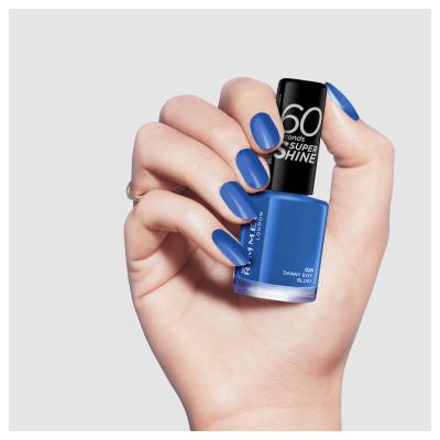 Rimmel London 60 Seconds Super Shine Nagellack für Frauen 8 ml Farbton  828 Danny Boy, Blue!