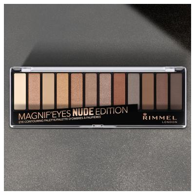 Rimmel London Magnif´Eyes Contouring Palette Lidschatten für Frauen 14,16 g Farbton  001 Nude Edition