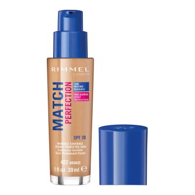 Rimmel London Match Perfection SPF20 Foundation für Frauen 30 ml Farbton  402 Bronze