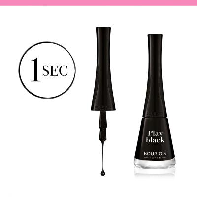 BOURJOIS Paris 1 Second Nagellack für Frauen 9 ml Farbton  06 Play Black