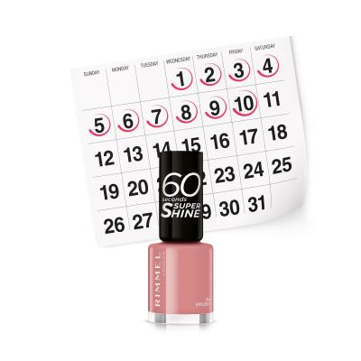 Rimmel London 60 Seconds Super Shine Nagellack für Frauen 8 ml Farbton  711 Xposed