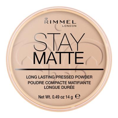 Rimmel London Stay Matte Puder für Frauen 14 g Farbton  005 Silky Beige