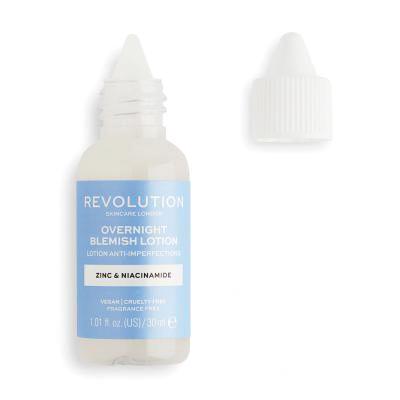 Revolution Skincare Overnight Blemish Lotion Zinc &amp; Niacinamide Lokale Hautpflege für Frauen 30 ml