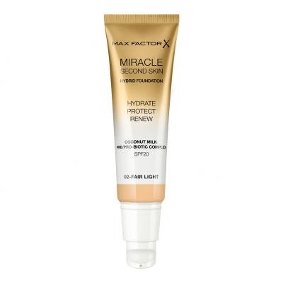 Max Factor Miracle Second Skin SPF20 Foundation für Frauen 30 ml Farbton  02 Fair Light