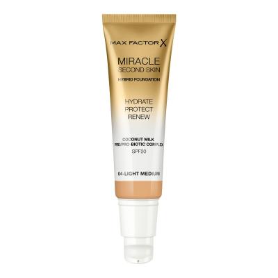 Max Factor Miracle Second Skin SPF20 Foundation für Frauen 30 ml Farbton  04 Light Medium