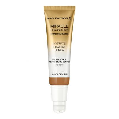 Max Factor Miracle Second Skin SPF20 Foundation für Frauen 30 ml Farbton  10 Golden Tan