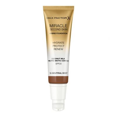 Max Factor Miracle Second Skin SPF20 Foundation für Frauen 30 ml Farbton  12 Neutral Deep