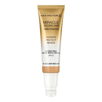 Max Factor Miracle Second Skin SPF20 Foundation für Frauen 30 ml Farbton  06 Golden Medium