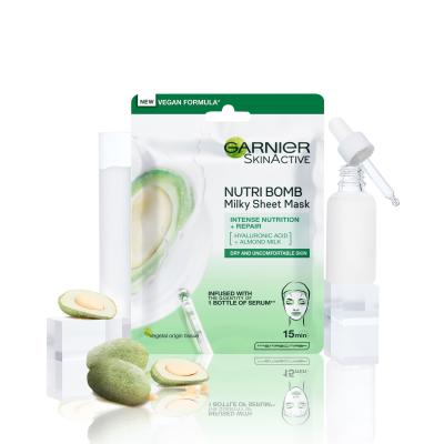 Garnier Skin Naturals Nutri Bomb Almond Milk + Hyaluronic Acid Gesichtsmaske für Frauen 1 St.