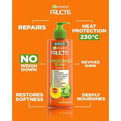 Garnier Fructis SOS Damage Eraser Keratin Filler 10-In-1 Leave-In Haarserum für Frauen 400 ml