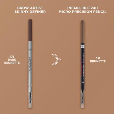 L&#039;Oréal Paris Infaillible Brows 24H Micro Precision Pencil Augenbrauenstift für Frauen 1,2 g Farbton  3.0 Brunette