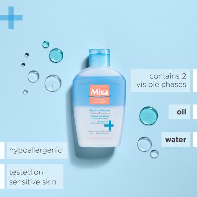 Mixa Optimal Tolerance Bi-phase Cleanser Augen-Make-up-Entferner für Frauen 125 ml