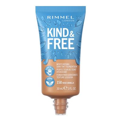 Rimmel London Kind &amp; Free Skin Tint Foundation Foundation für Frauen 30 ml Farbton  150 Rose Vanilla