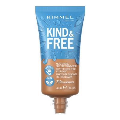 Rimmel London Kind &amp; Free Skin Tint Foundation Foundation für Frauen 30 ml Farbton  210 Golden Beige