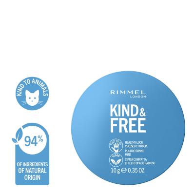 Rimmel London Kind &amp; Free Healthy Look Pressed Powder Puder für Frauen 10 g Farbton  01 Translucent