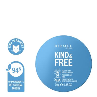 Rimmel London Kind &amp; Free Healthy Look Pressed Powder Puder für Frauen 10 g Farbton  010 Fair