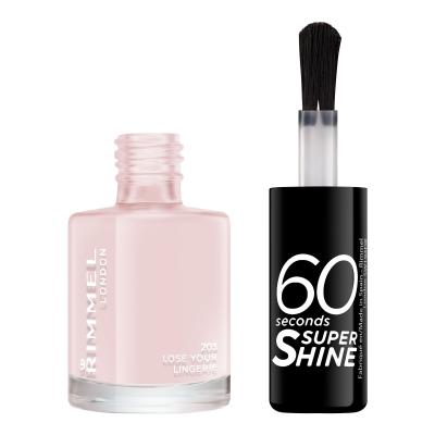 Rimmel London 60 Seconds Super Shine Nagellack für Frauen 8 ml Farbton  203 Lose Your Lingerie