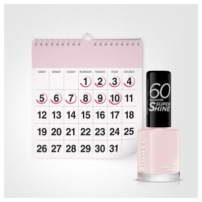 Rimmel London 60 Seconds Super Shine Nagellack für Frauen 8 ml Farbton  203 Lose Your Lingerie