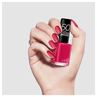 Rimmel London 60 Seconds Super Shine Nagellack für Frauen 8 ml Farbton  310 Double Decker Red