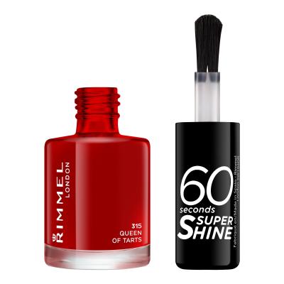 Rimmel London 60 Seconds Super Shine Nagellack für Frauen 8 ml Farbton  315 Queen Of Tarts