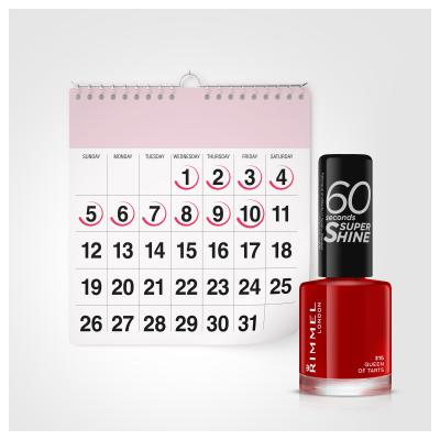 Rimmel London 60 Seconds Super Shine Nagellack für Frauen 8 ml Farbton  315 Queen Of Tarts