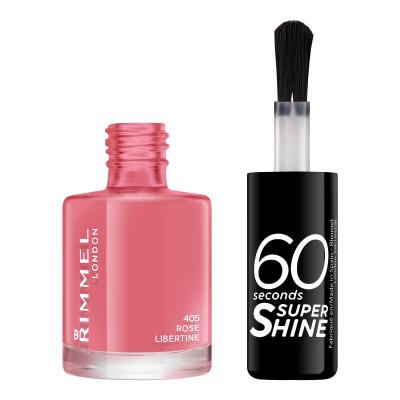 Rimmel London 60 Seconds Super Shine Nagellack für Frauen 8 ml Farbton  405 Rose Libertine