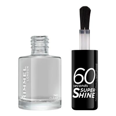 Rimmel London 60 Seconds Super Shine Nagellack für Frauen 8 ml Farbton  740 Clear