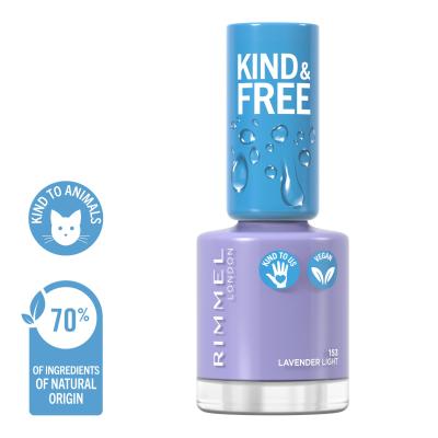 Rimmel London Kind &amp; Free Nagellack für Frauen 8 ml Farbton  153 Lavender Light