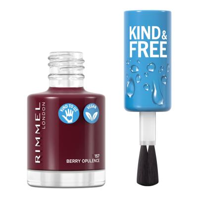 Rimmel London Kind &amp; Free Nagellack für Frauen 8 ml Farbton  157 Berry Opulence