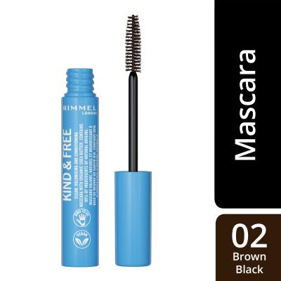 Rimmel London Kind &amp; Free Mascara für Frauen 7 ml Farbton  002 Brown Black