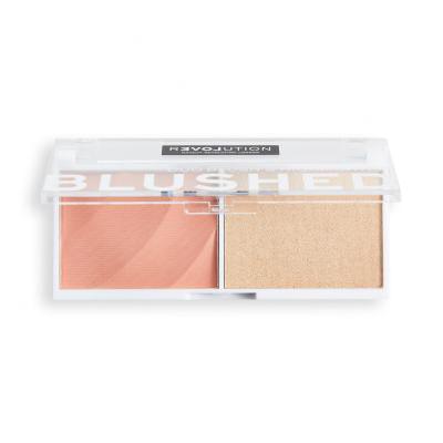 Revolution Relove Colour Play Blushed Duo Blush &amp; Highlighter Contouring Palette für Frauen 5,8 g Farbton  Sweet