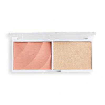 Revolution Relove Colour Play Blushed Duo Blush &amp; Highlighter Contouring Palette für Frauen 5,8 g Farbton  Sweet