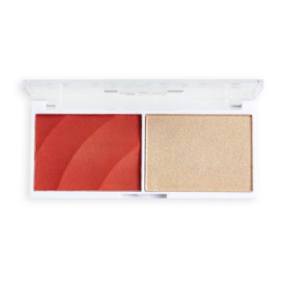 Revolution Relove Colour Play Blushed Duo Blush &amp; Highlighter Contouring Palette für Frauen 5,8 g Farbton  Daydream