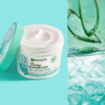 Garnier Body Superfood 48h Soothing Cream Aloe Vera + Magnesium Körpercreme für Frauen 380 ml