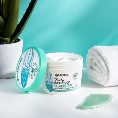 Garnier Body Superfood 48h Soothing Cream Aloe Vera + Magnesium Körpercreme für Frauen 380 ml