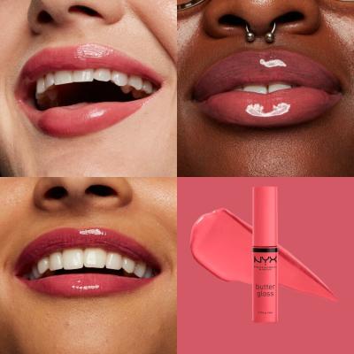 NYX Professional Makeup Butter Gloss Lipgloss für Frauen 8 ml Farbton  36 Sorbet