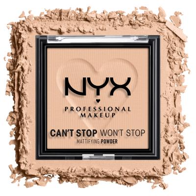 NYX Professional Makeup Can&#039;t Stop Won&#039;t Stop Mattifying Powder Puder für Frauen 6 g Farbton  03 Light Medium