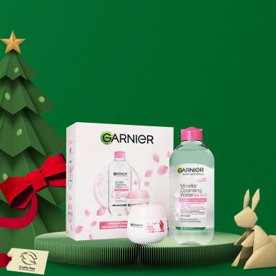 Garnier Skin Naturals Rose Cream Gift Set Geschenkset Tagescreme Skin Naturals Rose Cream 50 ml + Mizellenwasser Skin Naturals Micellar Cleansing Water All-In-1 400 ml